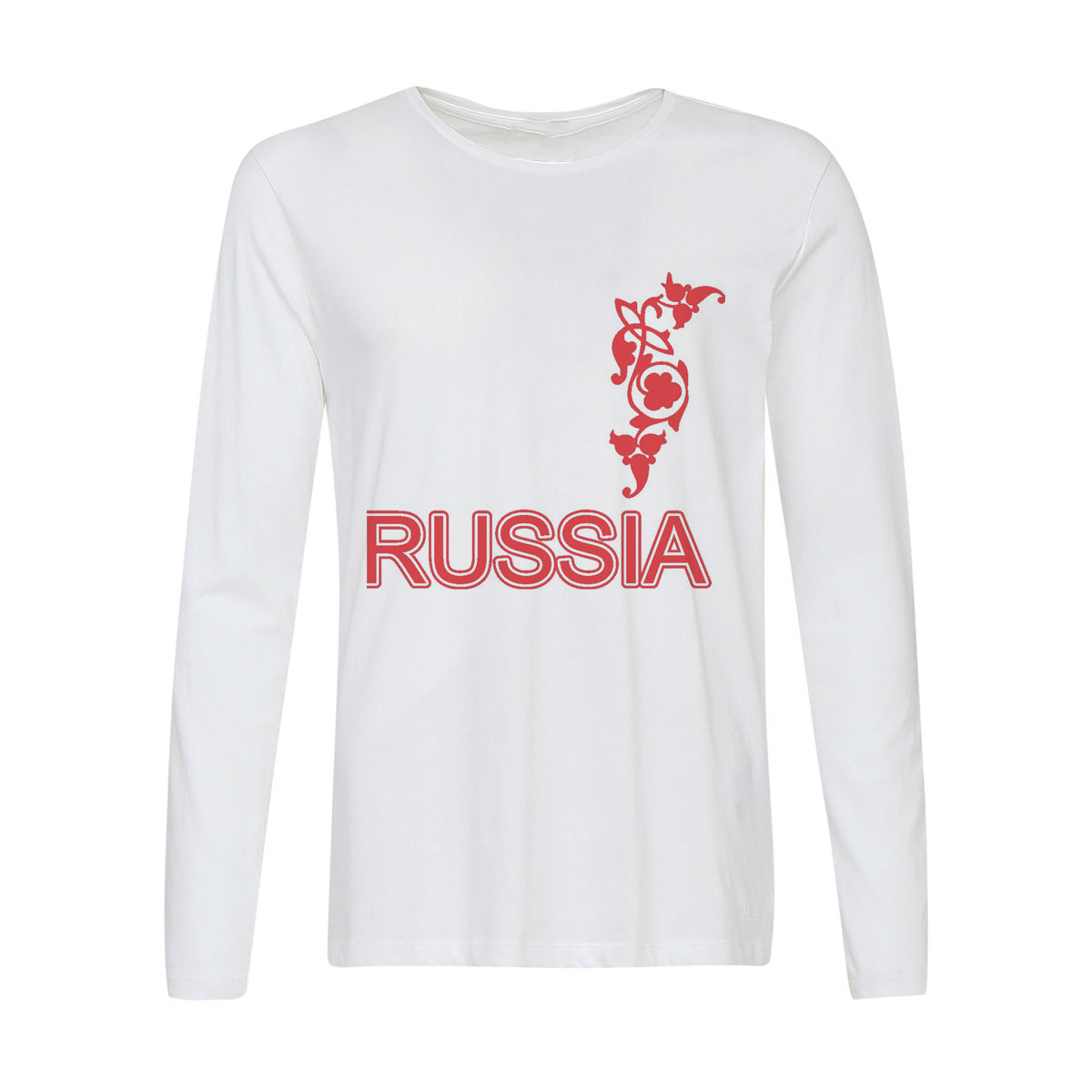 

Лонгслив CoolPodarok Russia, Белый, 2w011134