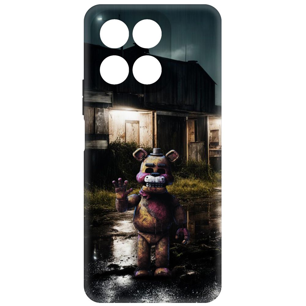 

Чехол-накладка Krutoff Soft Case ФНАФ - Фредди под дождем для Honor X8a черный
