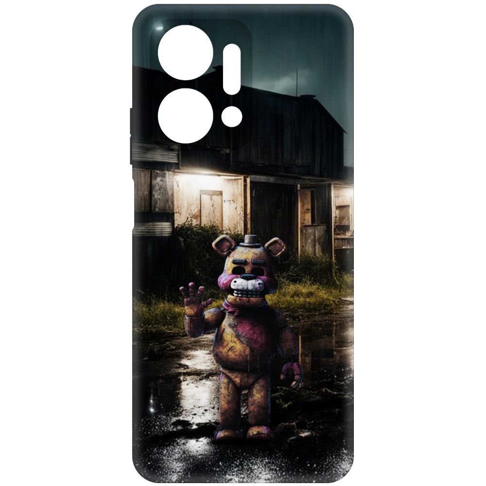 

Чехол-накладка Krutoff Soft Case ФНАФ - Фредди под дождем для Honor X7a черный