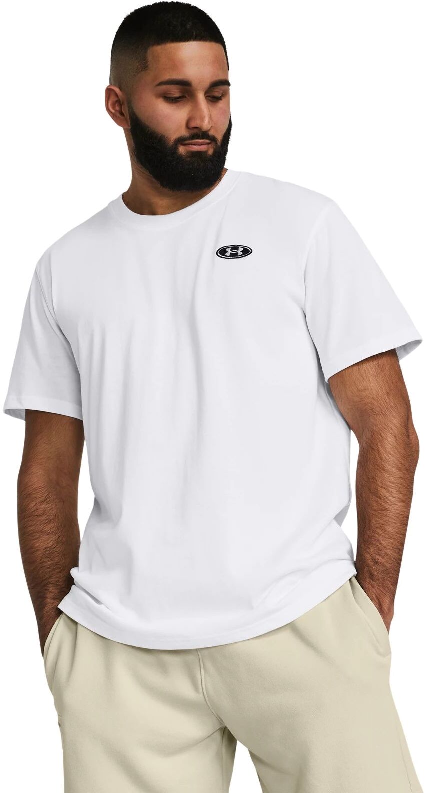 

Футболка мужская Under Armour UA HW LC PATCH SS белая 2XL, Белый, UA HW LC PATCH SS