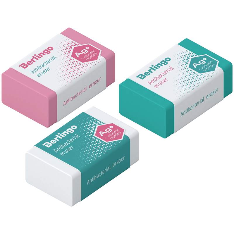 

Ластик BERLINGO "Antibacterial", арт. 326130 - (30 шт.), Белый