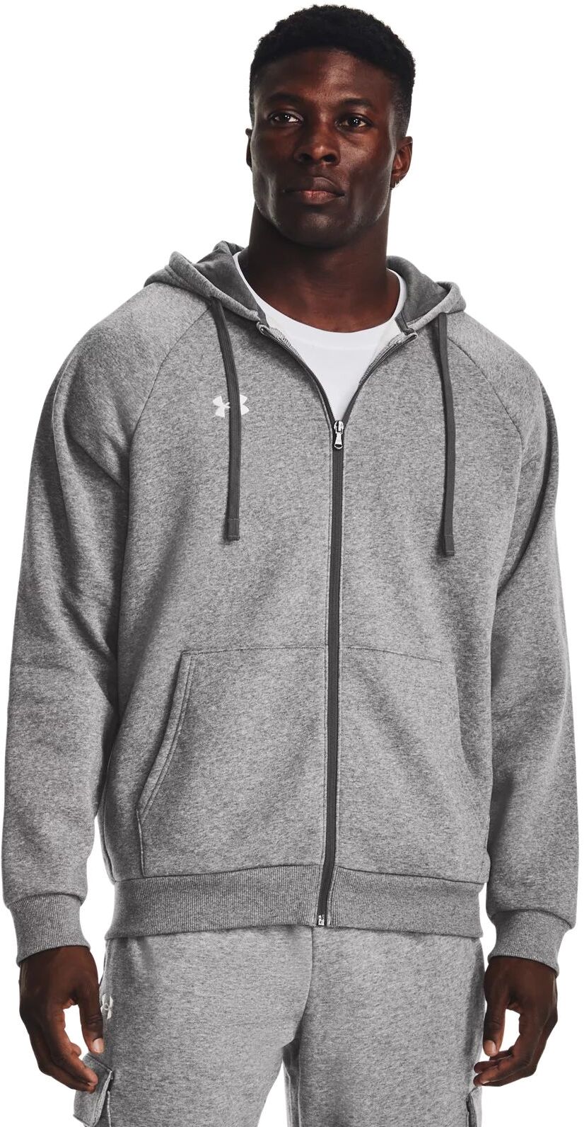 Толстовка мужская Under Armour UA Rival Fleece FZ Hoodie серая LG