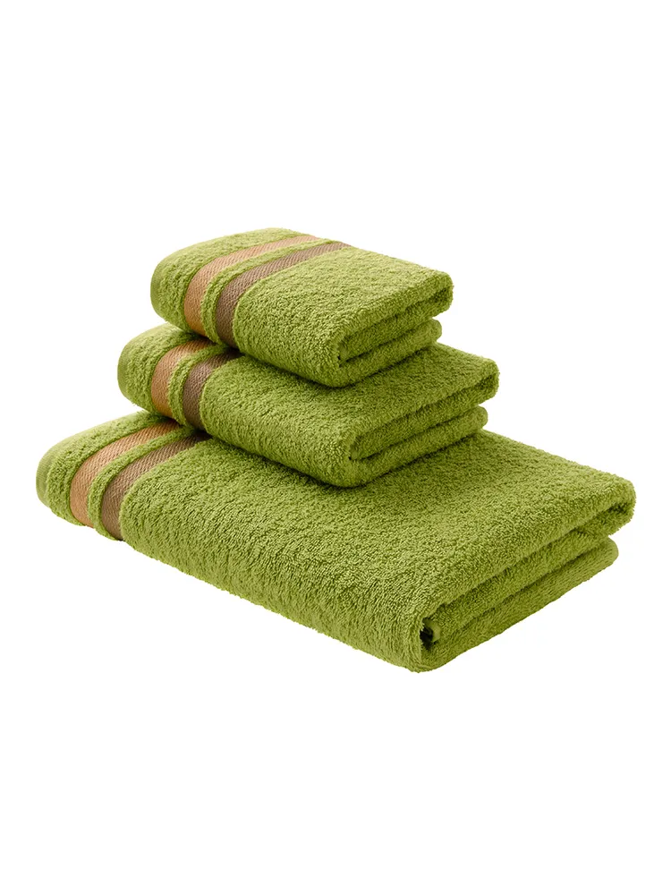 

Комплект махровых полотенец LOVEME коллекция "Исландия" цвет травяной 100% хлопок, Исландия