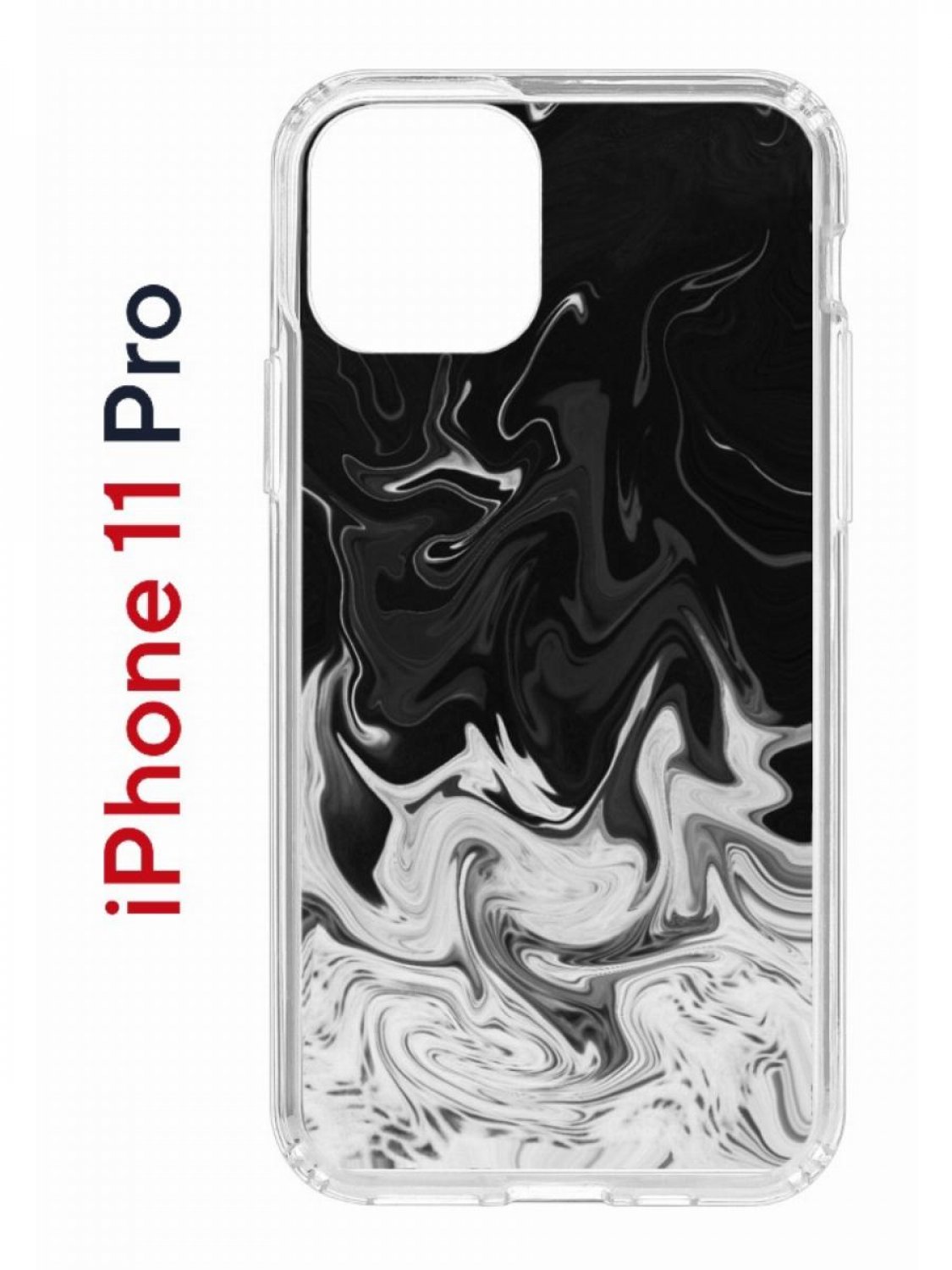 Чехол на iPhone 11 Pro с принтом Kruche Print Разводы краски, бампер с защитой камеры