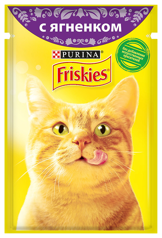 

Влажный корм для кошек Friskies ягненок в подливе, 85 г, ягненок 85 г