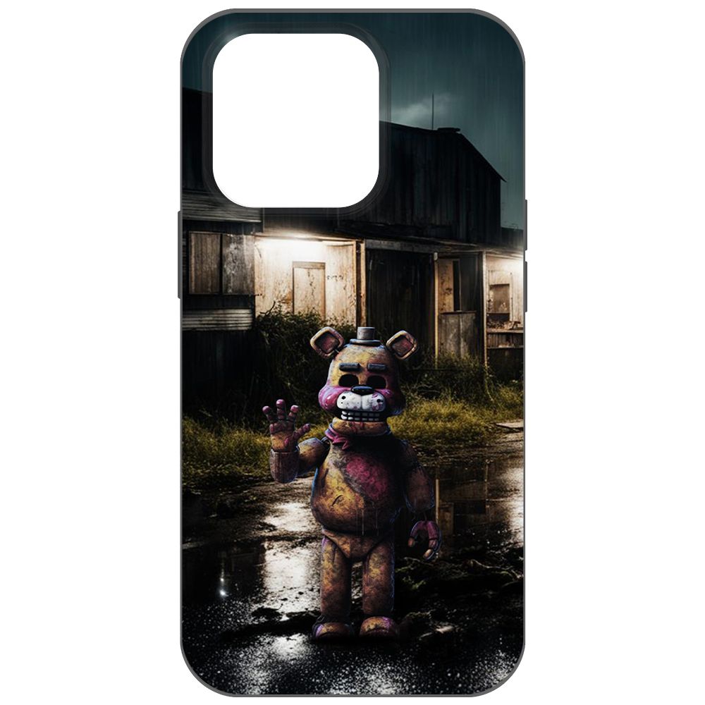 Чехол-накладка Krutoff Soft Case ФНАФ - Фредди под дождем для iPhone 14 Pro черный