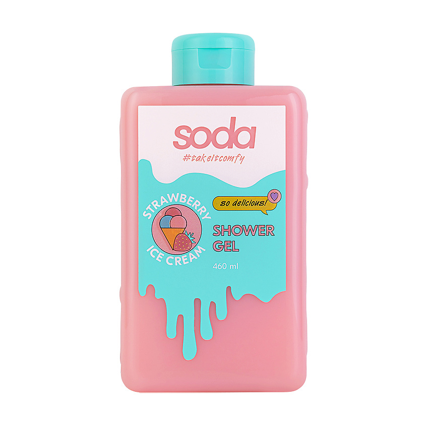 Гель для душа Soda #takeitcomfy Strawberry Ice Cream 460мл