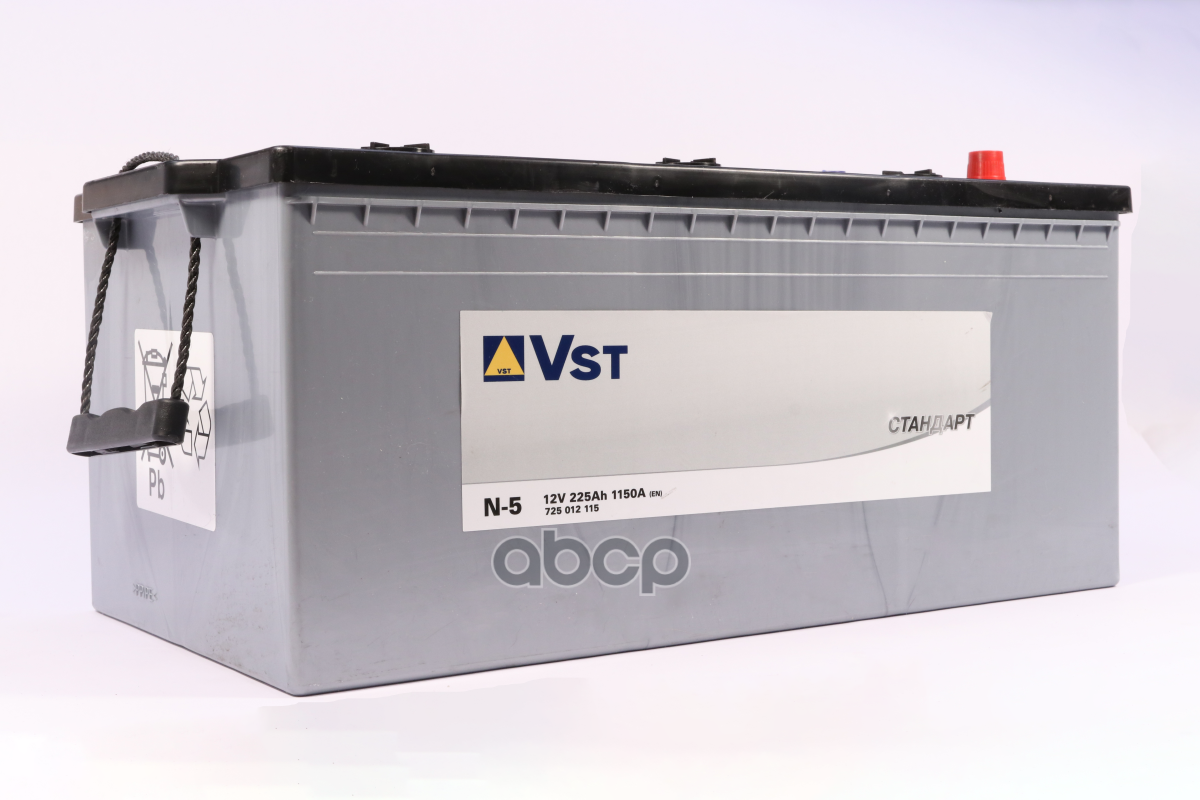

Аккумулятор 12V 225Ah 1150A 518Х276Х242 Полярность 3 VST 725012115