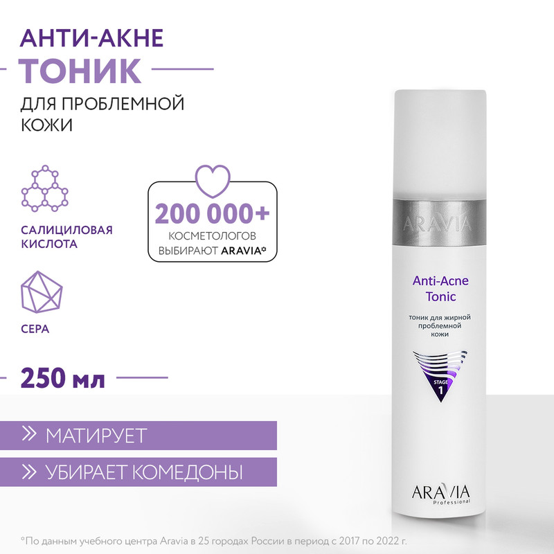 Тоник для лица Aravia Professional Anti-Acne Tonic 250 мл