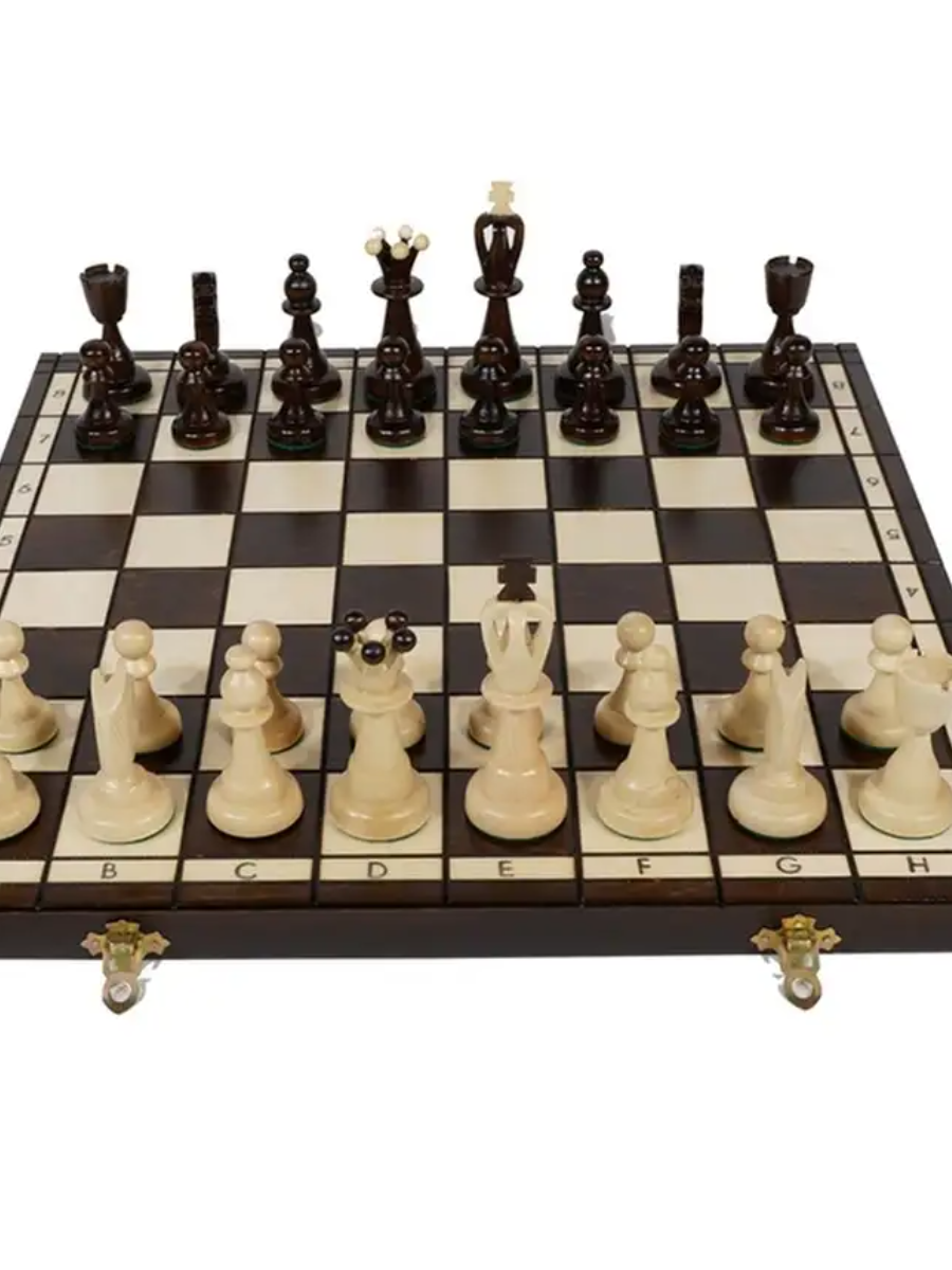 Шахматы резные Мадон подарочные 115ш 1шт 42 см коричневый
