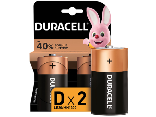

Батарейка "Duracell LR20 -2BL" (20/60/3840) Б0014055