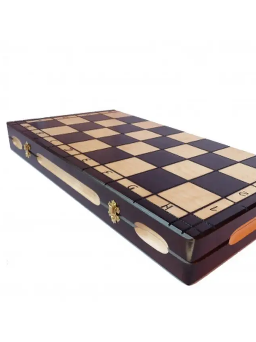 Шахматы резные Мадон подарочные 104ш 1шт 65 см коричневый