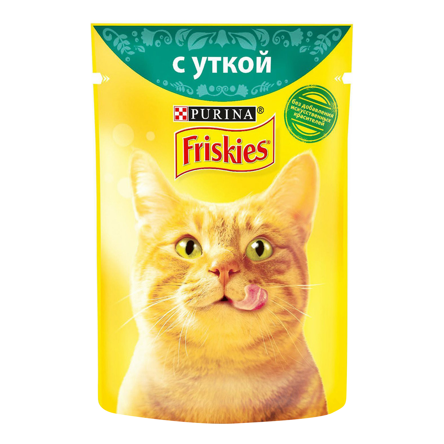 фото Влажный корм friskies с уткой в подливе повседневный для взрослых кошек 85 г