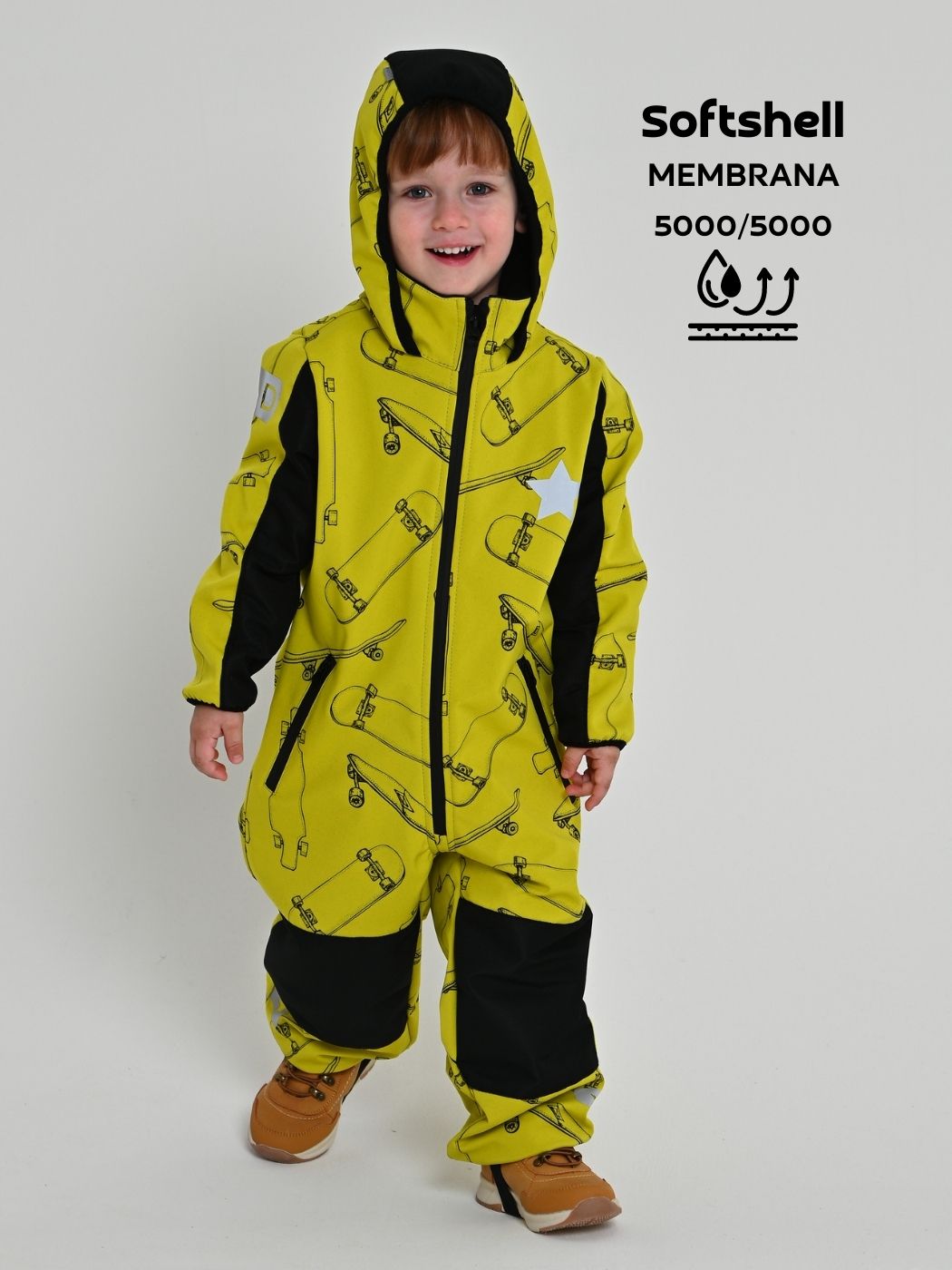 

Комбинезон детский Malek-Baby 210, Желтый скейты, 146, 210