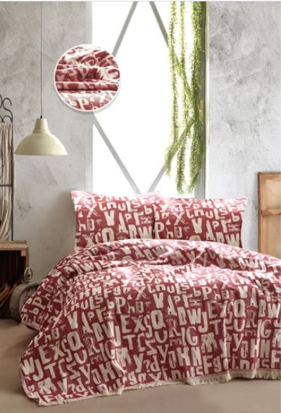 

Покрывало TINEGER BED SPREAD цвет красный (RED) 205x240