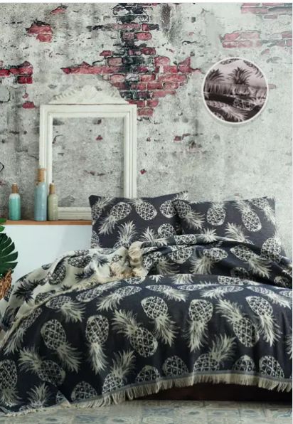 

Покрывало ANANAS BED SPREAD цвет черный (BLACK) 205x240