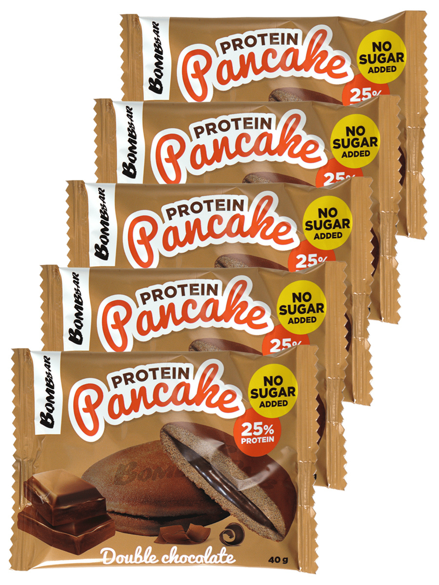 

Готовые протеиновые панкейки Bombbar protein pancake, 5шт по 40г (двойной шоколад), Protein Pancake
