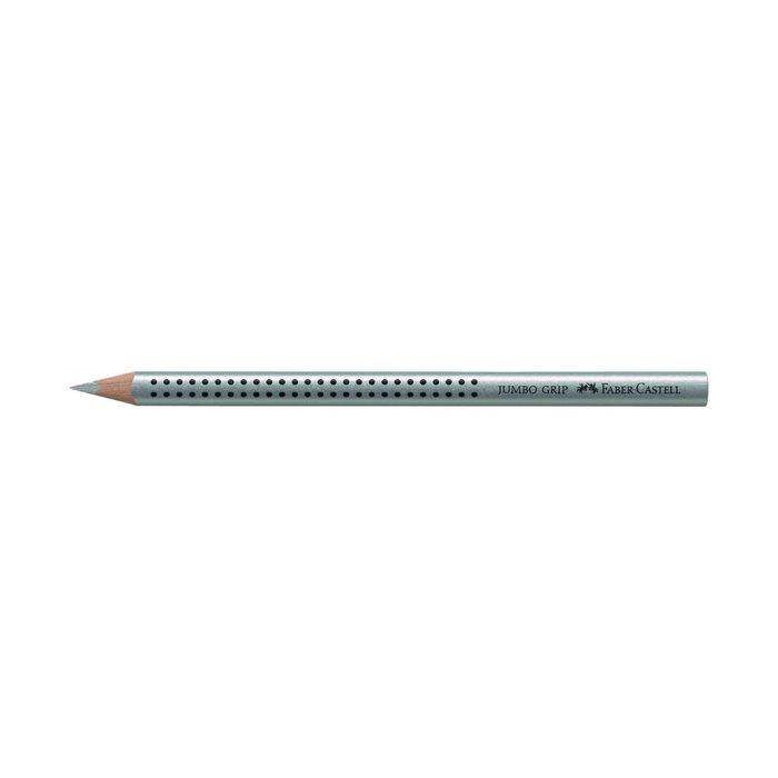 

Карандаш цветной Faber-Castell Jumbo GRIP В трехгранный корпус, серебряный (12 шт), Серебристый