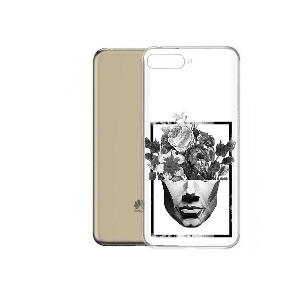 

Чехол MyPads Tocco для Honor 7A Pro черно белая ваза в абстракции (PT114064.46.678), Прозрачный, Tocco