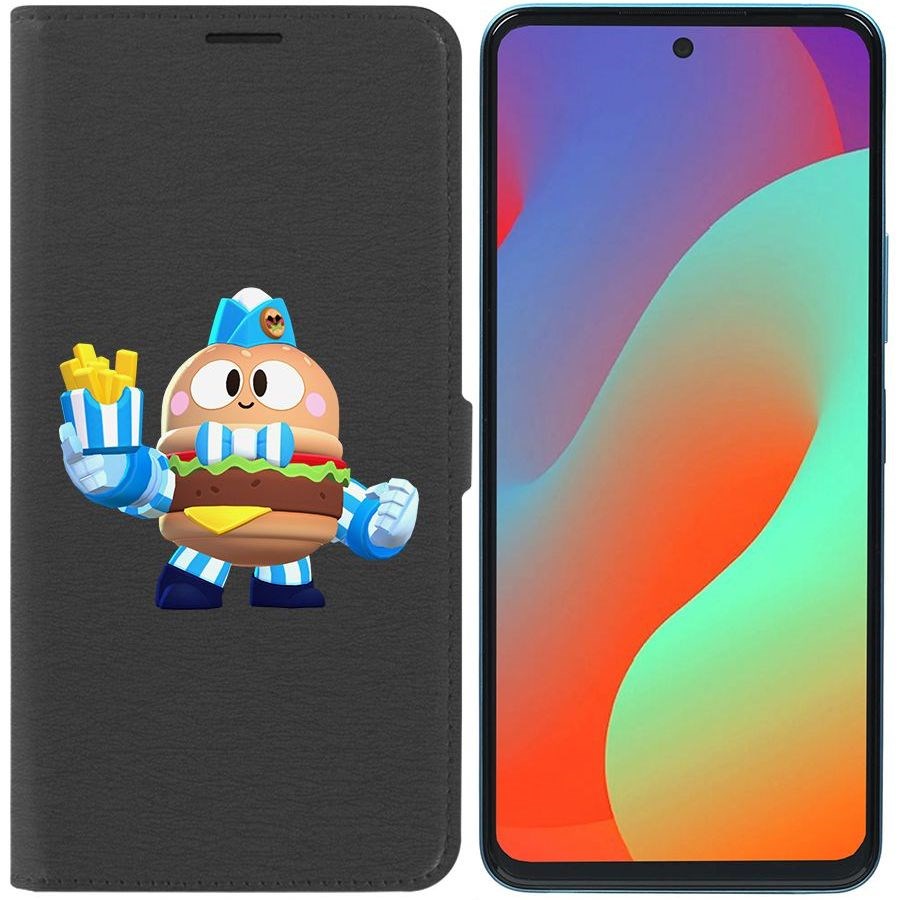 

Чехол-книжка Eco Book для Infinix Hot 20S Brawl Stars-Бургер Лу