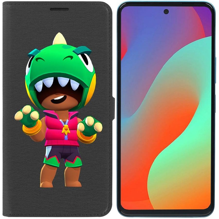 

Чехол-книжка Eco Book для Infinix Hot 20S Brawl Stars-Дино Леон