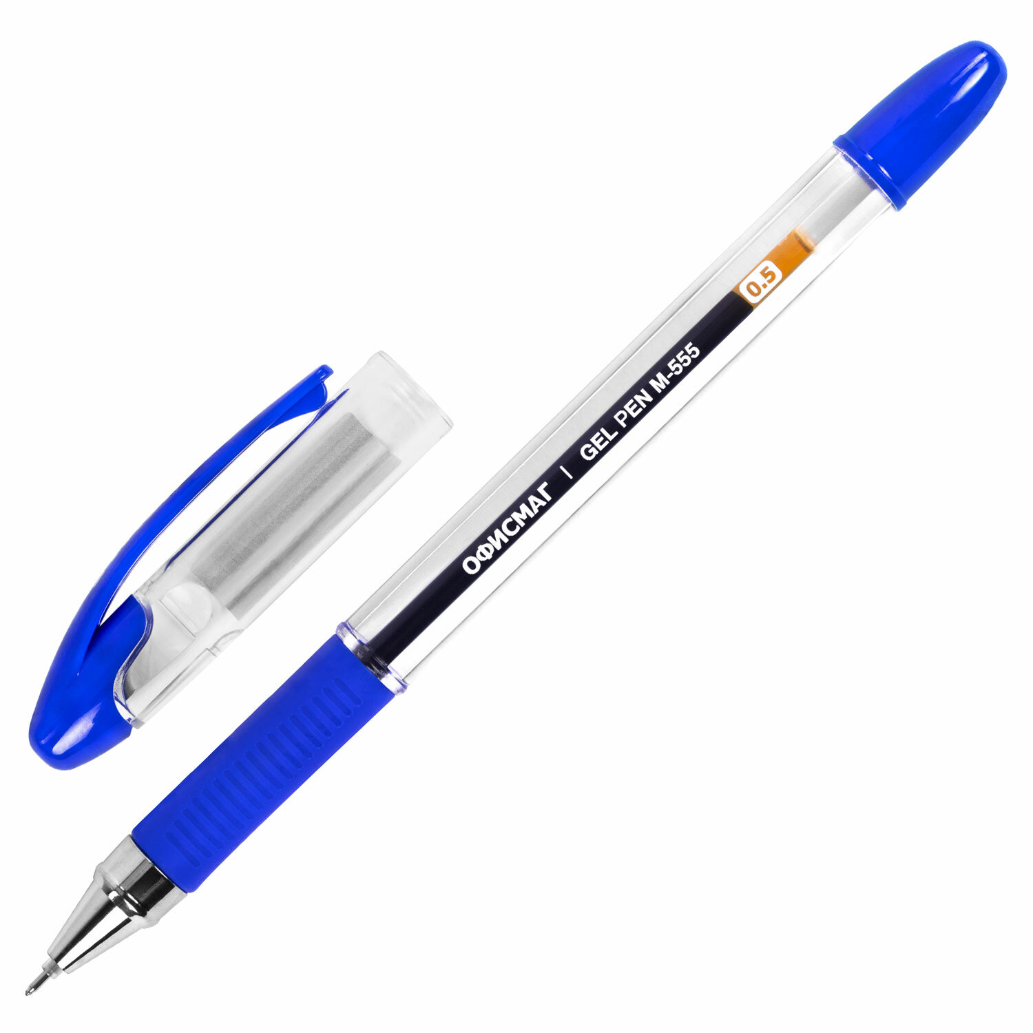 

Ручка гелевая с грипом ОФИСМАГ M-555, СИНЯЯ, игольчатый наконечник 12 шт
