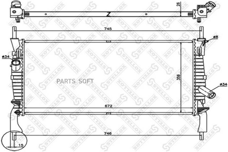 

STELLOX Радиатор охлаждения STELLOX 1026751sx