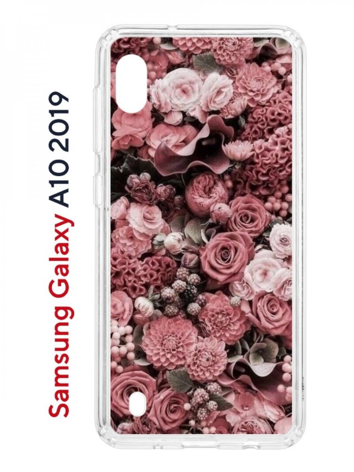 Чехол на Samsung Galaxy A10 2019 с принтом Kruche Print цветы, противоударный бампер