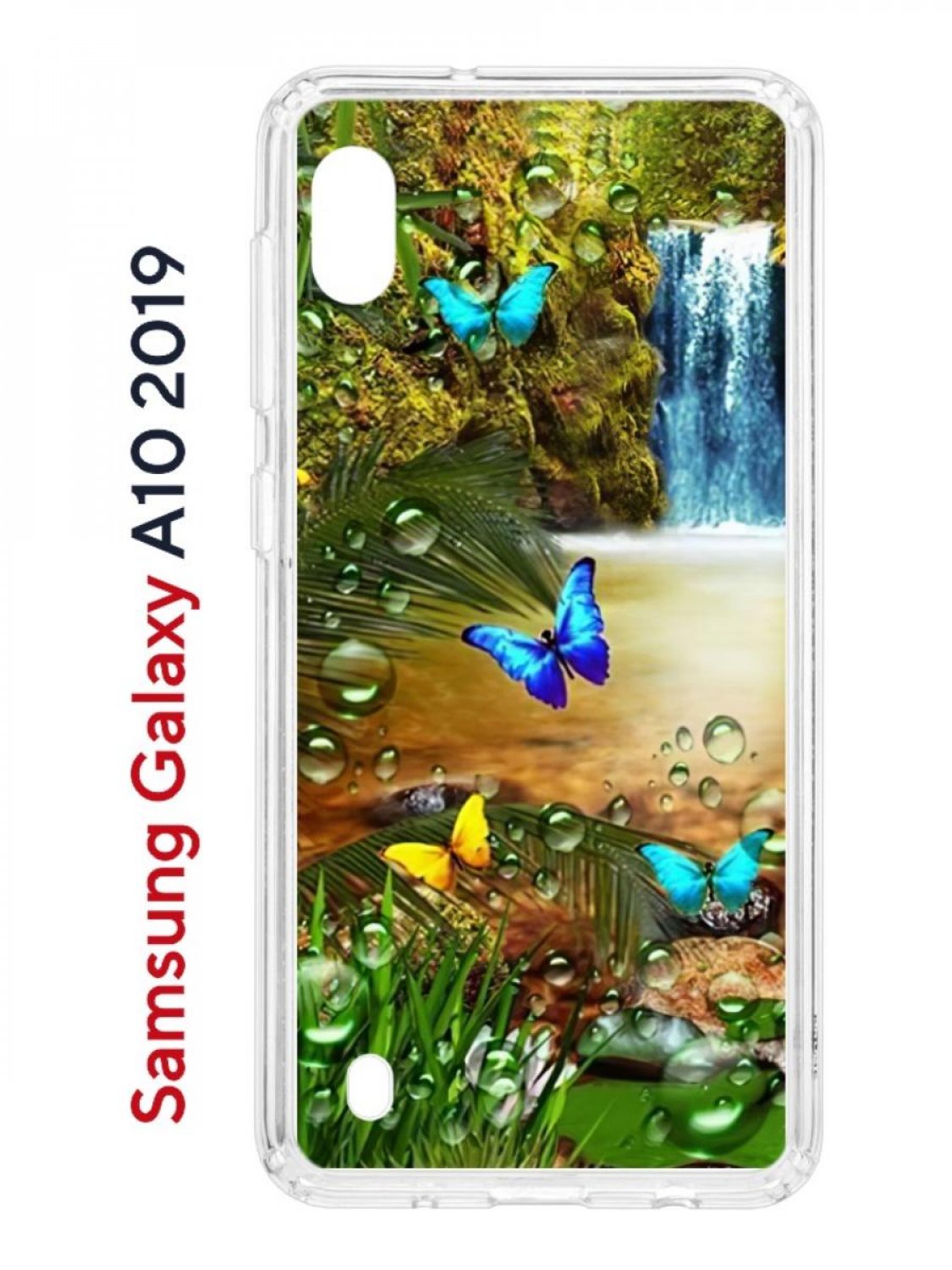 фото Чехол на samsung galaxy a10 2019 с принтом kruche print водопад, противоударный бампер кruче