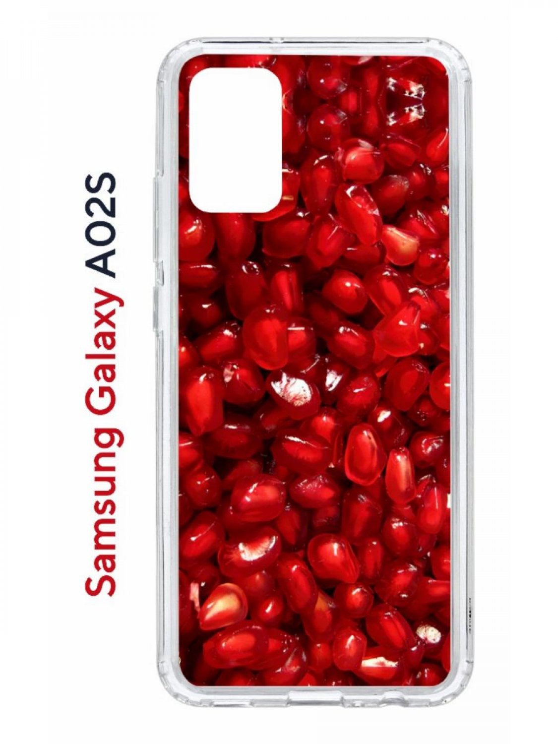 Чехол на Samsung Galaxy A02s с принтом Kruche Print Гранат, противоударный бампер