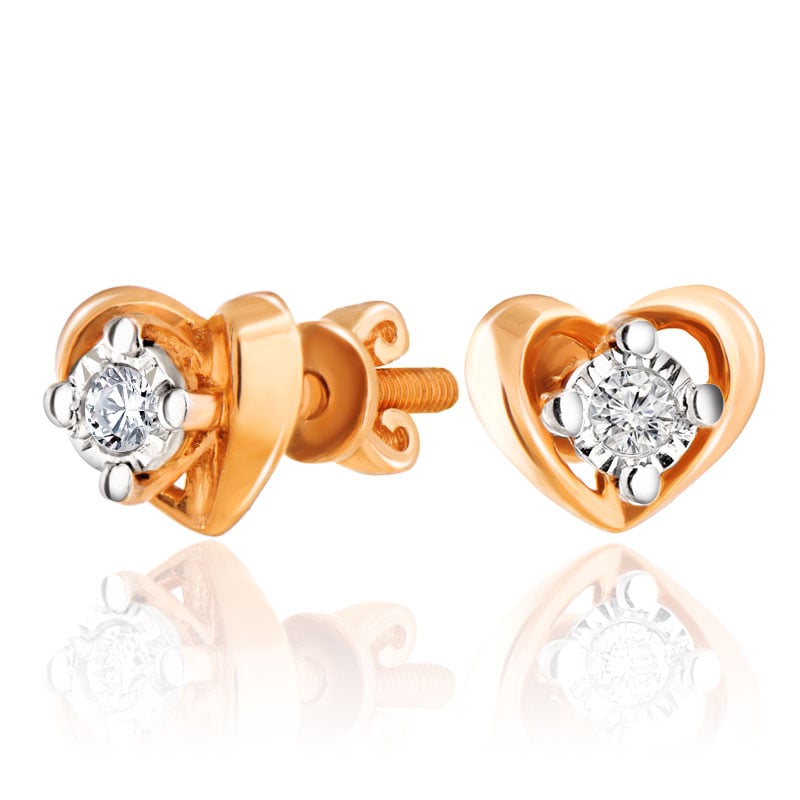 

Серьги-пусеты из красного золота с бриллиантом ЮВЕЛИР КАРАТ 3222981/92, 3222981/92