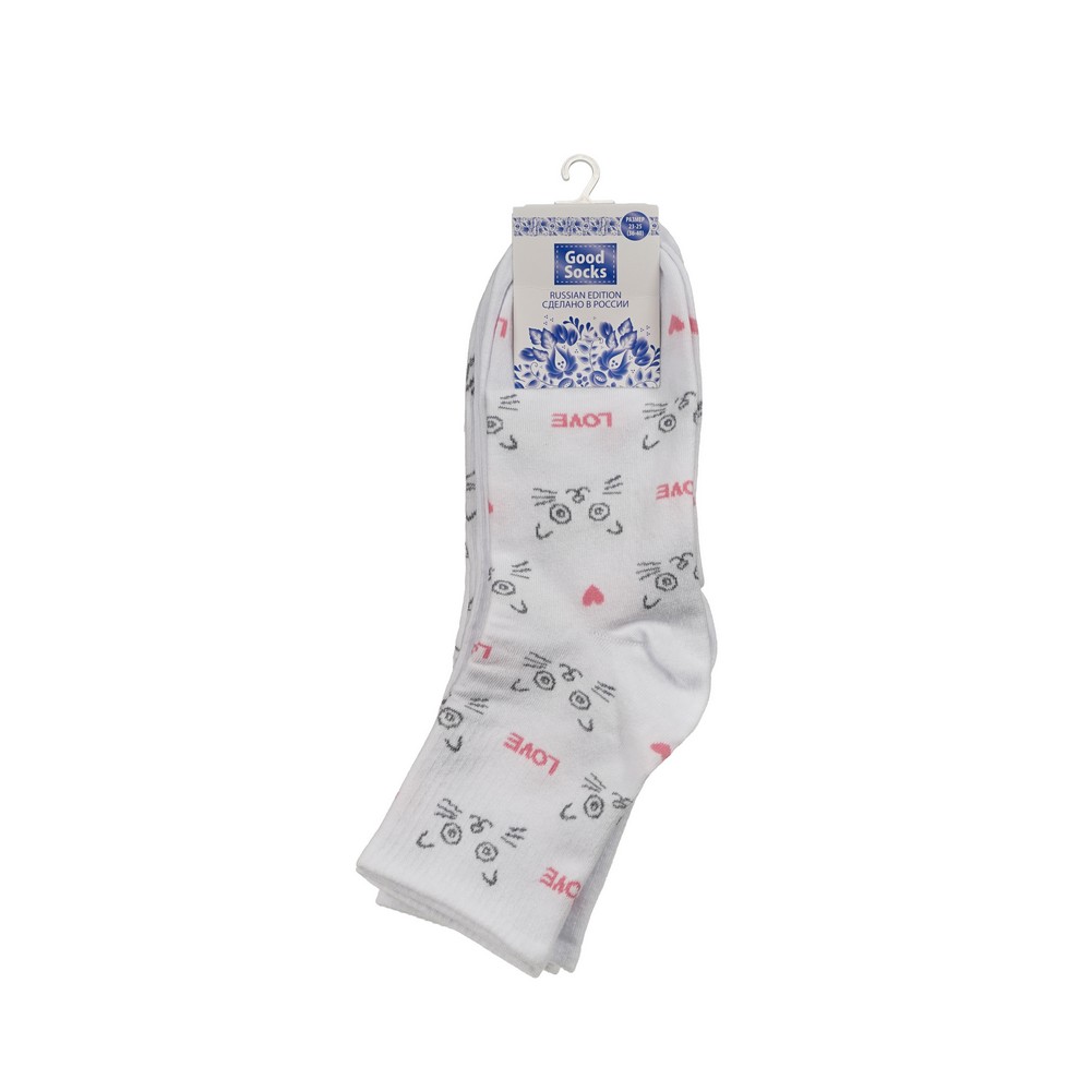 Комплект носков женских Good Socks C1296 белых 23-25, 3 пары