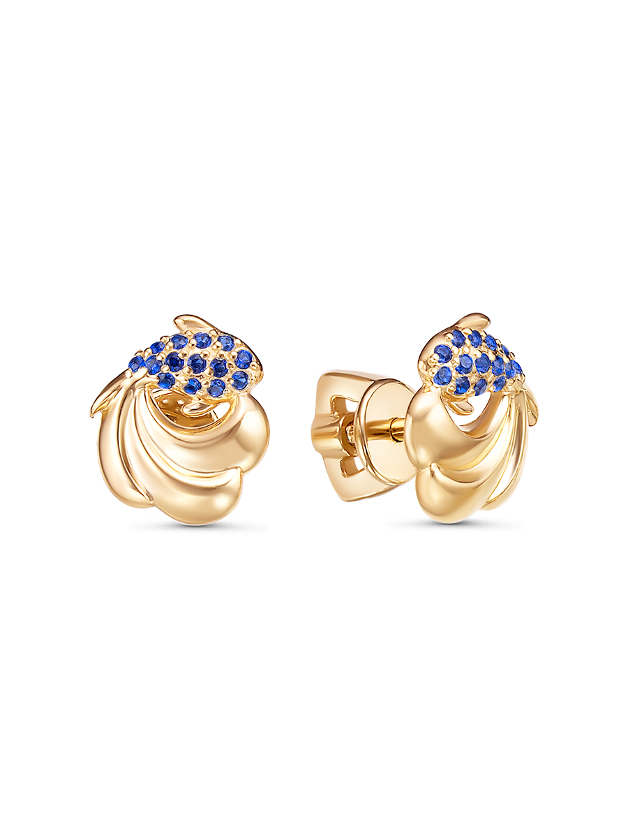

Серьги из серебра с синтетическим сапфиром SamoroDki Jewelry 2-06-021-01з, 2-06-021-01з
