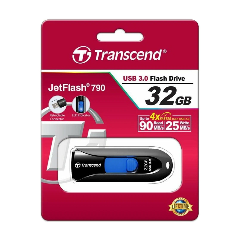 

Флешка Transcend JetFlash 790 32 ГБ (TS32GJF790K), JetFlash 790