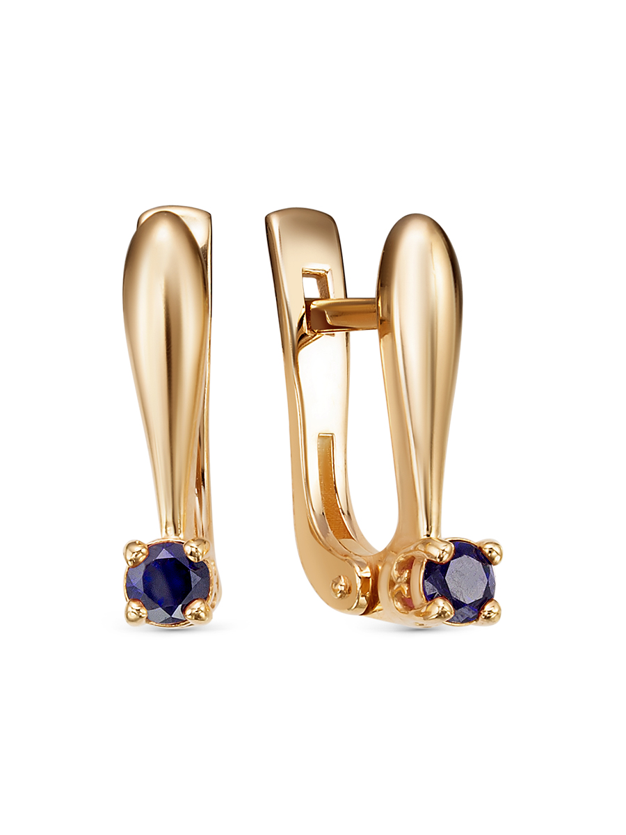 

Серьги из серебра с синтетическим сапфиром SamoroDki Jewelry 2-03-138-01з, 2-03-138-01з
