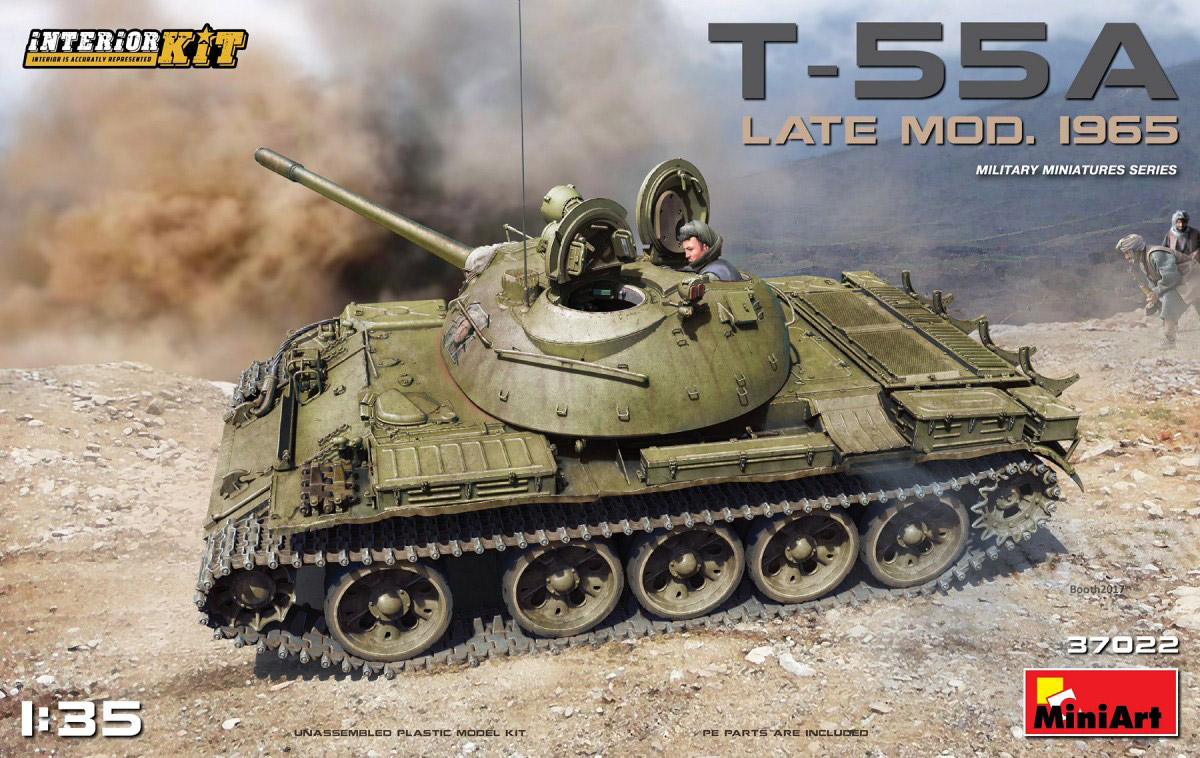 

Сборная модель MiniArt 1/35 Советский танк Т-55А 1965 г. с интерьером 37022