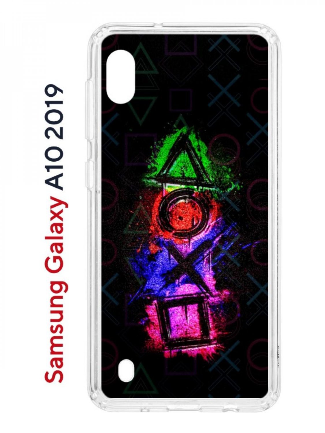 фото Чехол на samsung galaxy a10 2019 с принтом kruche print гейминг, противоударный бампер кruче