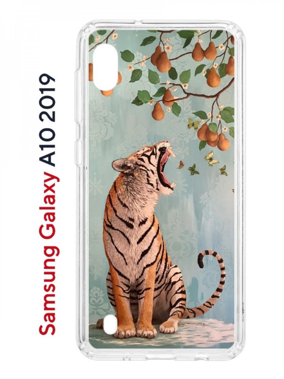 фото Чехол на samsung galaxy a10 2019 kruche print тигр под деревом, противоударный бампер кruче