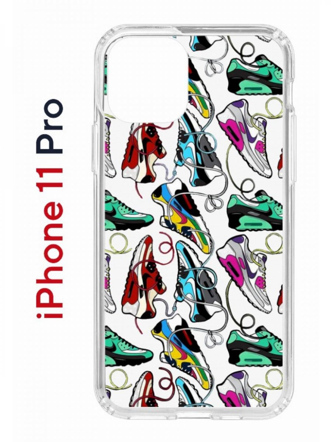 Чехол на iPhone 11 Pro с принтом Kruche Print Кроссы Nike Air Max, бампер с защитой камеры