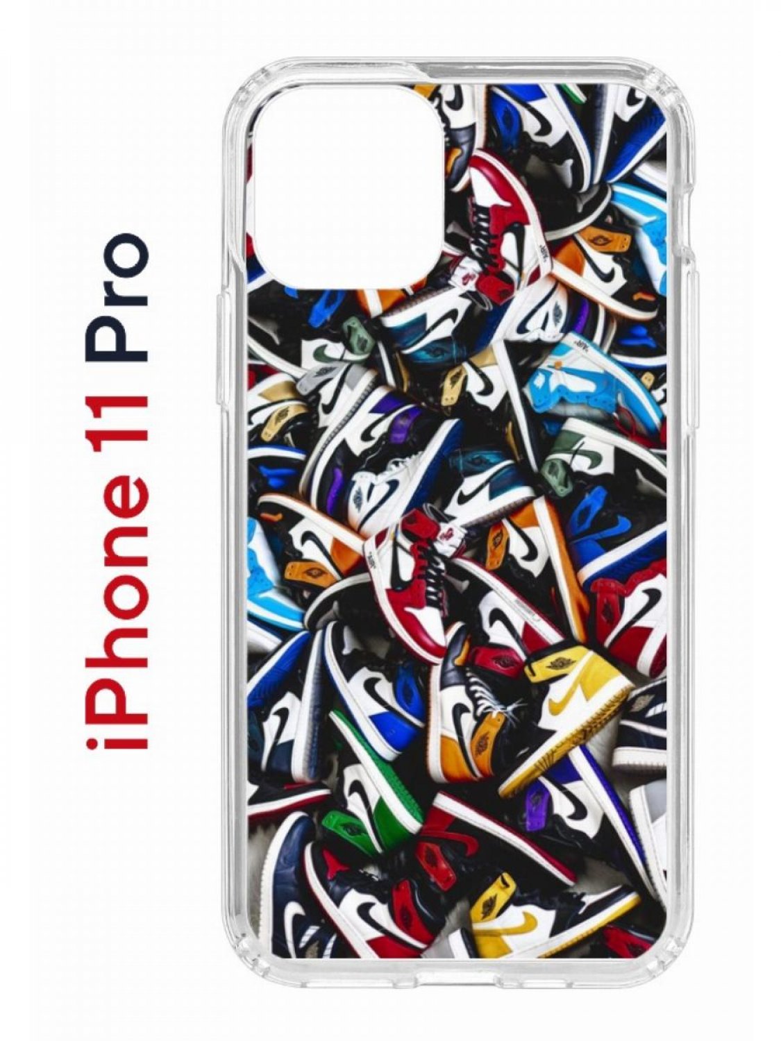 Чехол на iPhone 11 Pro с принтом Kruche Print Кроссовки Nike Air, бампер с защитой камеры