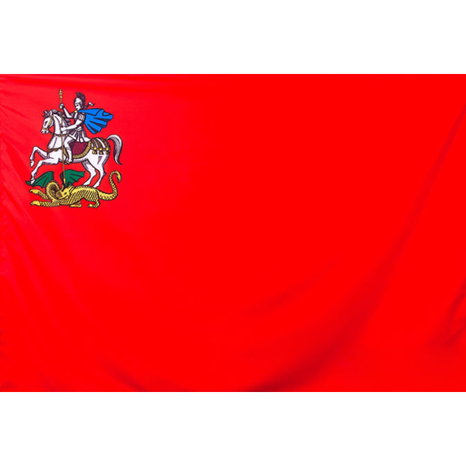 фото Флаг московской области на флажном шелке (135 х 90 см) nobrand