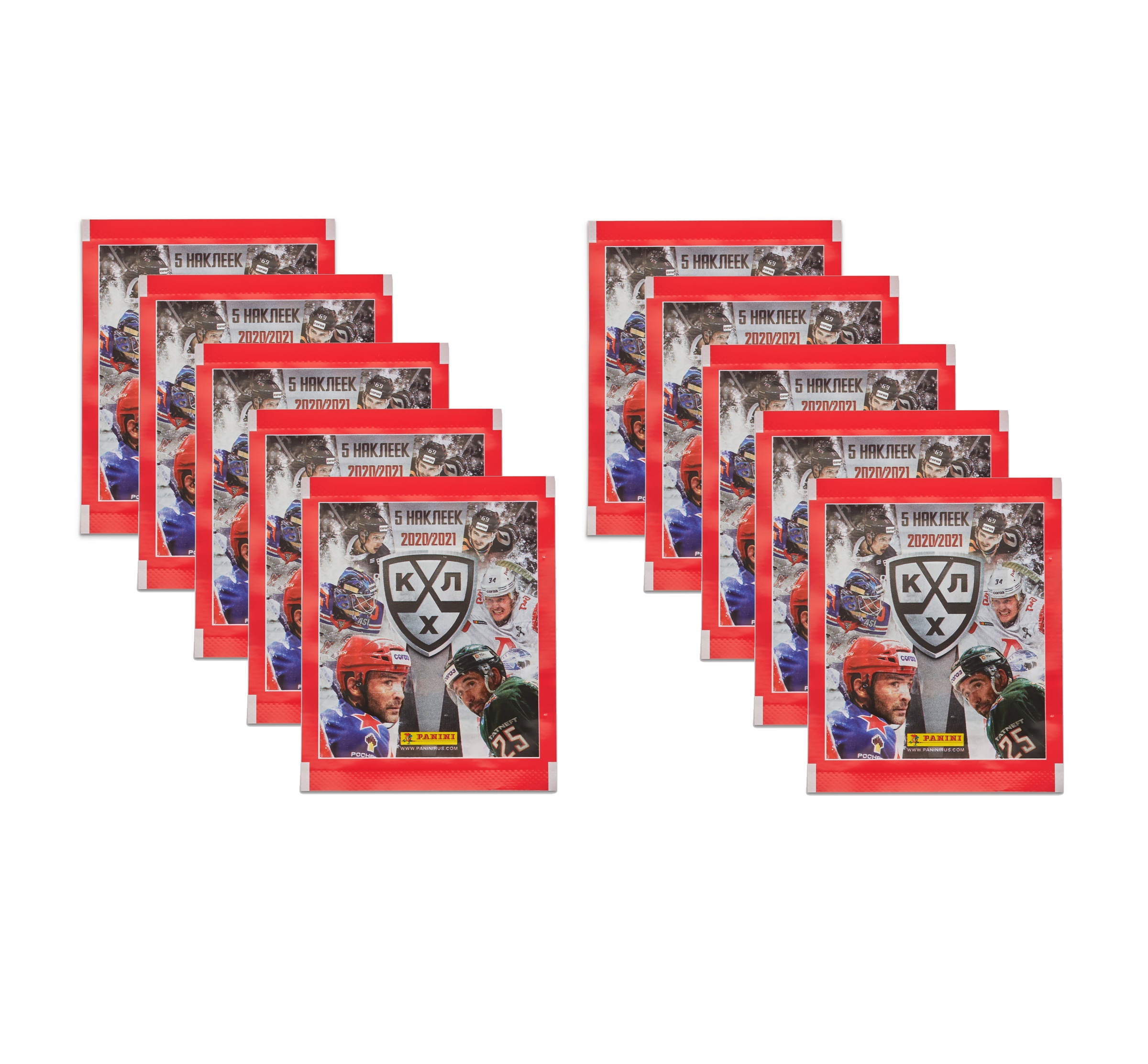 

10 пакетиков наклеек panini хоккей кхл сезон 2020-2021