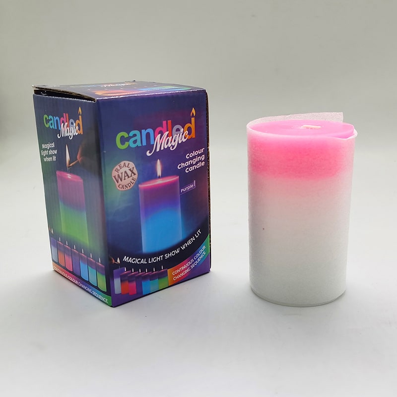 фото Восковая декоративная светодиодная свеча хамелеон led candled magic, розовая baziator