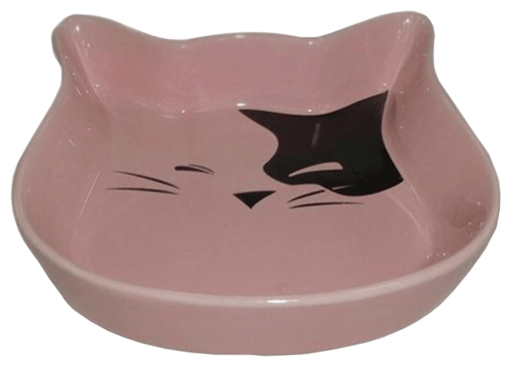 Миска для животных Foxie Kitty керамическая 15,5х3 см, розовая, 220 мл