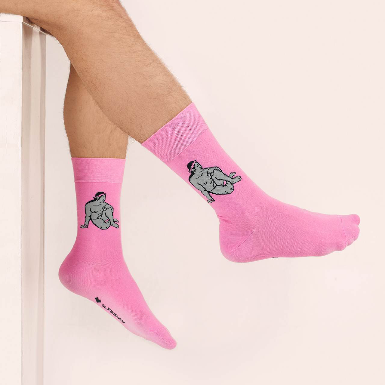 

Носки мужские St. Friday Socks ps04 розовые, Розовый;серый, ps04
