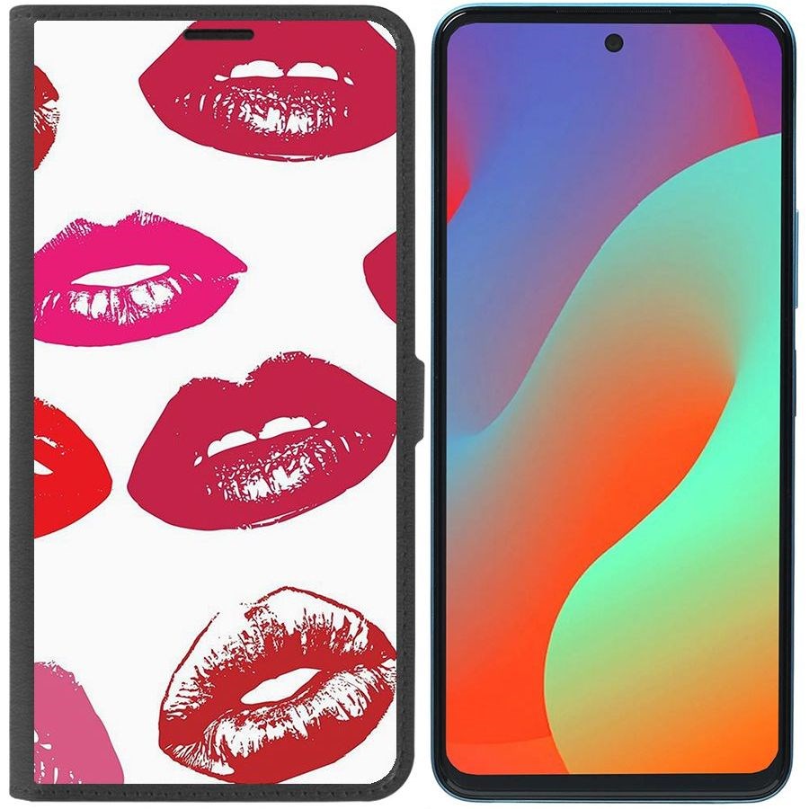 

Чехол-книжка Eco Book для Infinix Hot 20S Губы паттерн 2, Черный