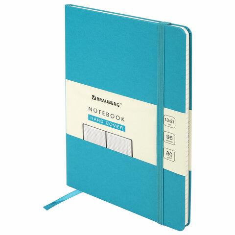 

Блокнот А5, Brauberg ULTRA, 80 г/м2, 96 л., клетка, бирюзовый, 113039, 2 шт