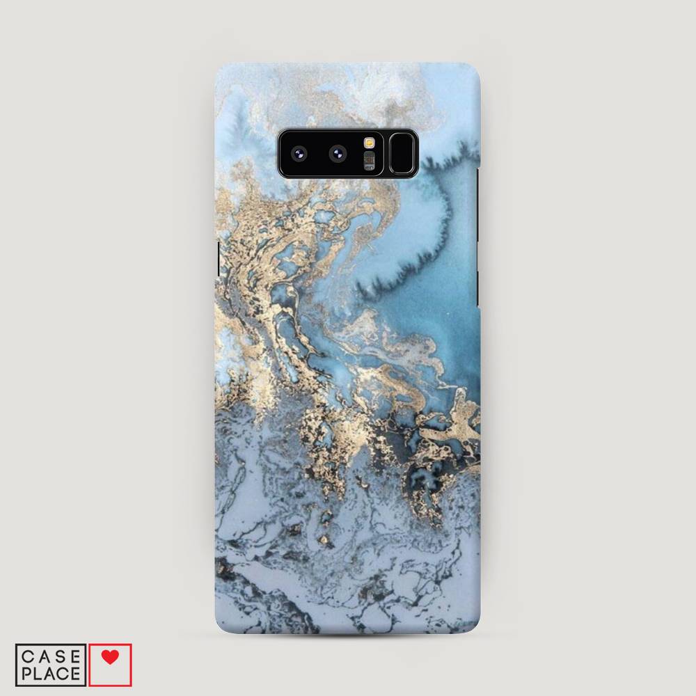 фото Чехол awog "морозная лавина синяя" для samsung galaxy note 8