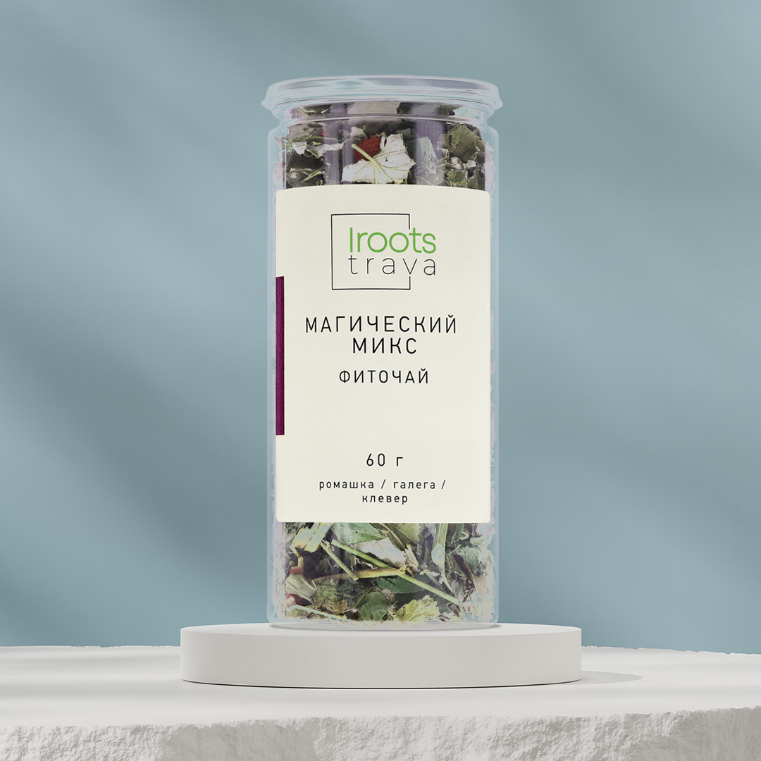 Травяной чай подарочный IROOTS TRAVA Магический микс брусника малина мята, 60 г
