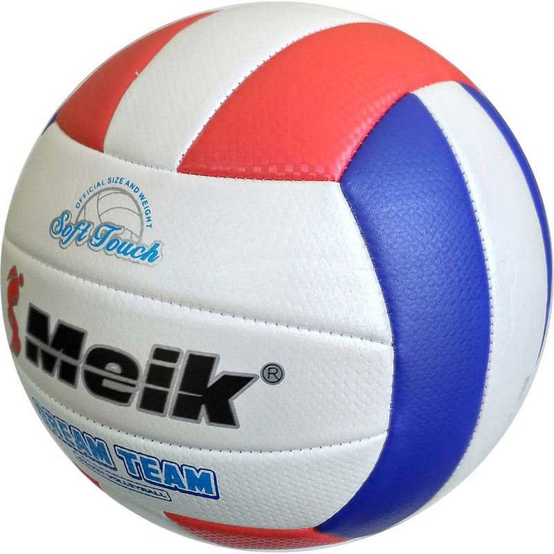 фото C28678-2 мяч волейбольный "meik-vm2805" (синий) пляжный, pu 2.7, 280 гр, машинная сшивка hawk